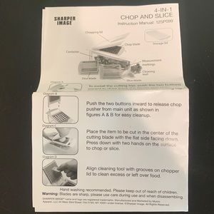 Sharper Image 4 in 1 Chop and Slice